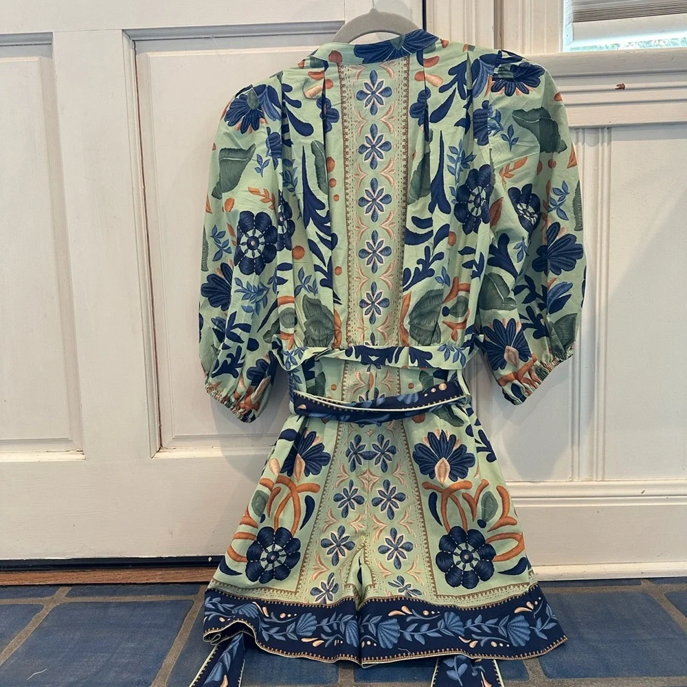 Farm Rio Ocean Tapestry Romper - Picture 3 of 3